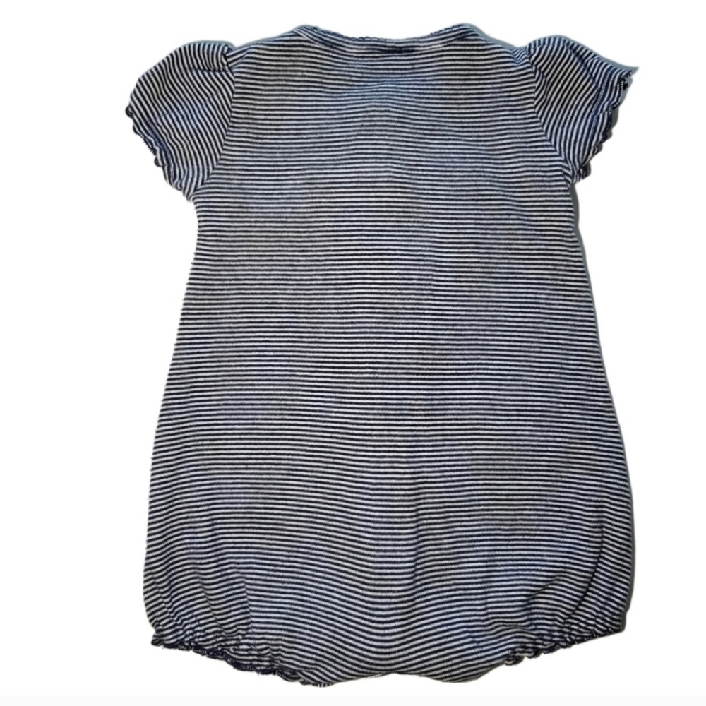 CHILD OF MINE BLUE STRIPED LADY BUG ROMPER SZ 12 MOS - Picture 4 of 9